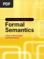 The Cambridge Handbook of Formal Semantics