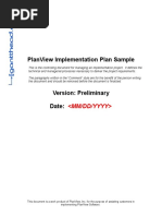 Planview Implementation Plan Sample