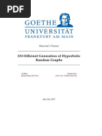 IO Efficient Generation of Hyperbolic Random Graphs