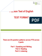 PTE Test Format