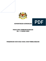 Pekeliling Perbendaharaan Bil. 5/2004 - Jenis Kod Bagi Hasil &amp Perbelanjaan