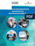 Guia para Sistematizacion de Experiencias de Intervenciones Públicas PDF