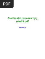 Stochastic Process by J Medhi PDF