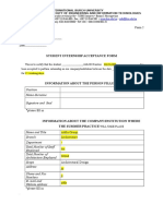 Form 2 - Student Internship Acceptance Form