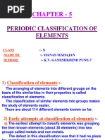 Periodic Classification of Elements