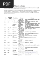 Exclamations Interjection S