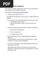 Cle 10 - Engagement Activity - Academic Integrity Assignment - Plagiarism