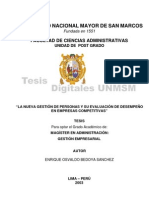 La Nueva Gestión de Personas y Su Evaluación de Desempeño en Empresas Competitivas