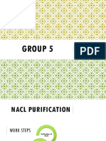 Group 5 - NaCl Purification and Synthesis of KNO3