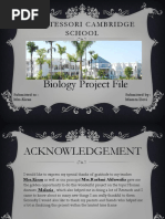 Montessori Cambridge School: Biology Project File