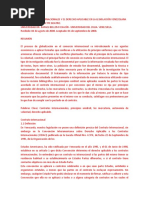 Los Contratos Internacionales y El Derecho Aplicable en La Legislación Venezolana