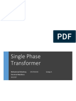 Single Phase Transformer Report