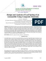 Design and Analysis of Leaf Spring of An