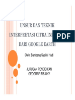 Pengembangan Materi Unsur Dan Teknik Interpretasi Citra