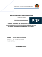 Incidencia de Diabetes Mellitus Tipo II en Pacientes Que Acuden Al Laboratorio Del Hospital Univalle, Grupo Etareo 30 A 70 Años - Gestion 2017 en Relacion A La Gestion 2016