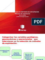 Clasificacion de Los Metodos de Explotacion
