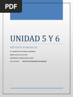 Unidad 5 y 6 Métodos Numéricos