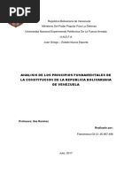 Analisis de Principios Fundamentales de La Constitucion