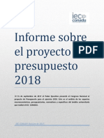 Conadu: Informe Sobre El Presupuesto para Las Universidades