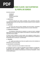 Definiciones Claves Que Sustentan El Perfil de Egreso