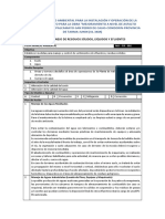 Matriz de Manejo Ambiental para La Instalación y Operación de La Planta de Asfalto para La Obra