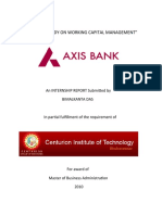 A Project On "A Study On Working Capital Management": An INTERNSHIP REPORT Submitted by Bimalkanta Das