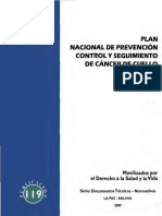 Plan Nacional de Prevencion y Control y Seguimiento de Cance PDF