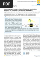 Conversión de Energía Luminosa en Energía Química Un Nuevo Enfoque Catalítico para La Recuperación Ambiental Sostenible