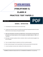 NTSE Stage - 1 Mock Test - 2