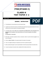 NTSE Stage - 1 Mock Test - 1