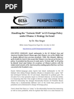 BESA Center Perspectives Paper No 112, Jul12-10 (Max Singer - Handling The Tectonic Shift in US Foreign Policy Under Obama, A Strategy For Israel)