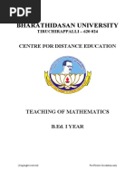 Teaching of Mathematics