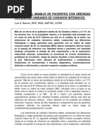 El Abcd Del Manejo de Pacientes Con Obesidad Morbida en Unidades de Cuidados Intensivos