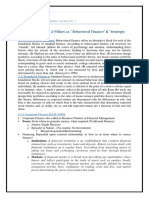 Strategic Finance: 2-Pillars I.E. "Behavioral Finance" & "Strategic Finance"