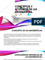 Conceptos y Antecedentes de Las Matemáticas