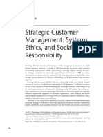 Strategic Customer Management: Systems, Ethics, and Social Responsibility