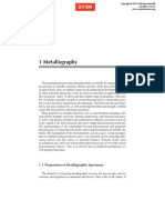 1 Metallography: 1.1 Preparation of Metallographic Specimens