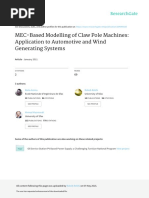 MEC-Based Modelling of Claw Pole Machines Applicat