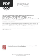 Timeseries Analysis of Export Demand Equations