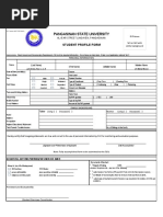 Pangasinan State University: Student Profile Form