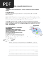 AQA Immunity Booklet Answers