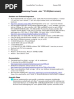 Basic Computer Assembly Process - Rev. 7 1/5/08 (Xeon Servers)