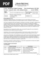 Idt Course Syllabus