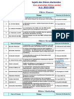 Sujets Des Theses Des Doctorants Inscrits Au Cycle Doctoral de Liscae 2011 16