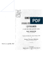 1905 - SF Ioan Gura de Aur - Comentariile Sau Explicarea Epistolei Catre Coloseni Si I Si II Tesaloniceni