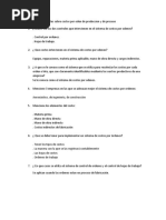 Cuestionario 7 Preguntas Sobre Costos Por Oden de Produccion y de Proceso