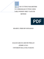 Optimization of Cutting Parameters For Co Laser Beam Cutting Using Variable Weight Grey-Taguchi Method