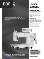 Instruction Manual Sunstar KM-250 - Series PDF