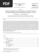 Analytical Strategies For Residue Analysis of Veterinary Drugs and Growth-Promoting Agents in Food-Producing Animals-A Review