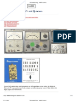 Coil Measuring-, and Q-Meters